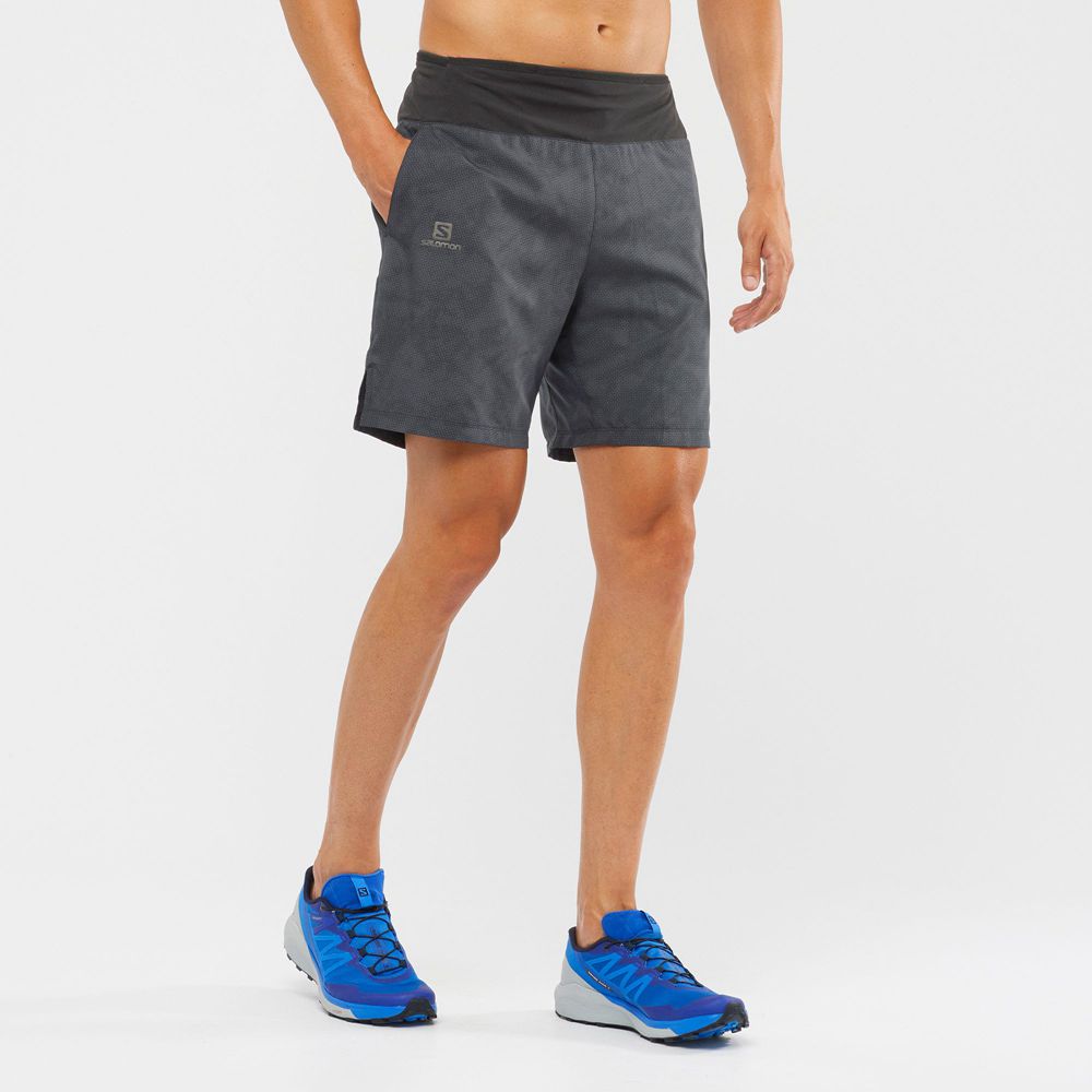 SALOMON XA 7'' M Philippines - Men's Shorts - Black | 592016-COF